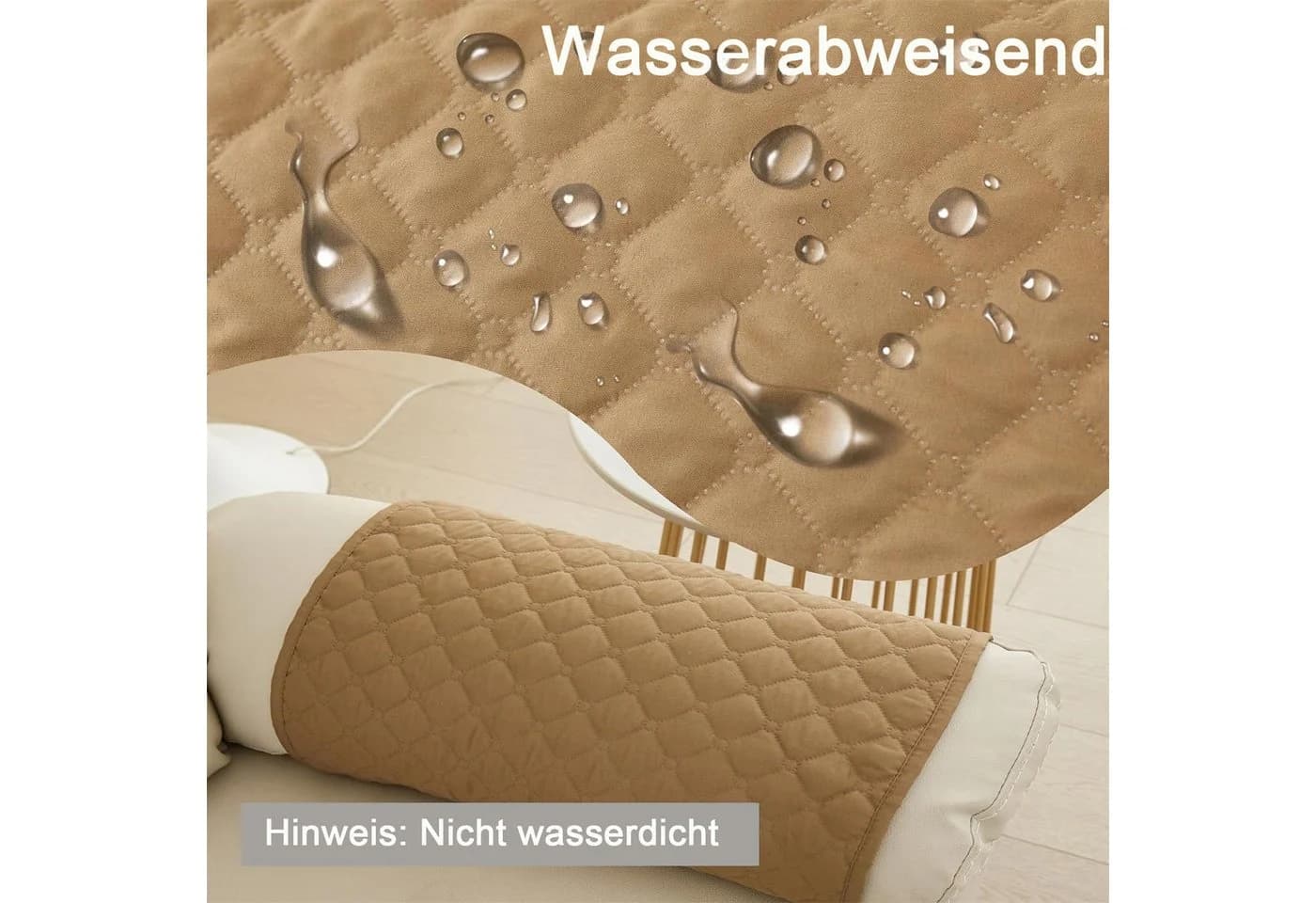 Zyronn Sesselschoner Wasserdicht & Rutschfest Beige - Bild 3