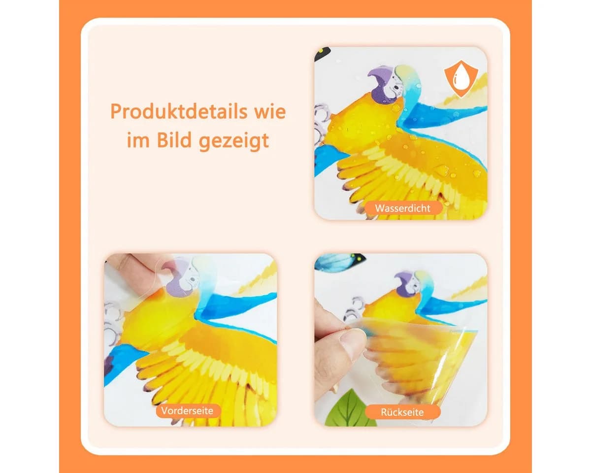 Agger Wandtattoo Tropische Blätter Grün 2 St - Bild 5
