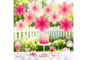 Bomiclss 9-teilige Papierblumen Deko Rosa Party & Hochzeit Bild 1