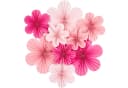 Bomiclss 9-teilige Papierblumen Deko Rosa Party & Hochzeit Bild 2