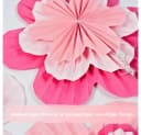 Bomiclss 9-teilige Papierblumen Deko Rosa Party & Hochzeit Bild 3