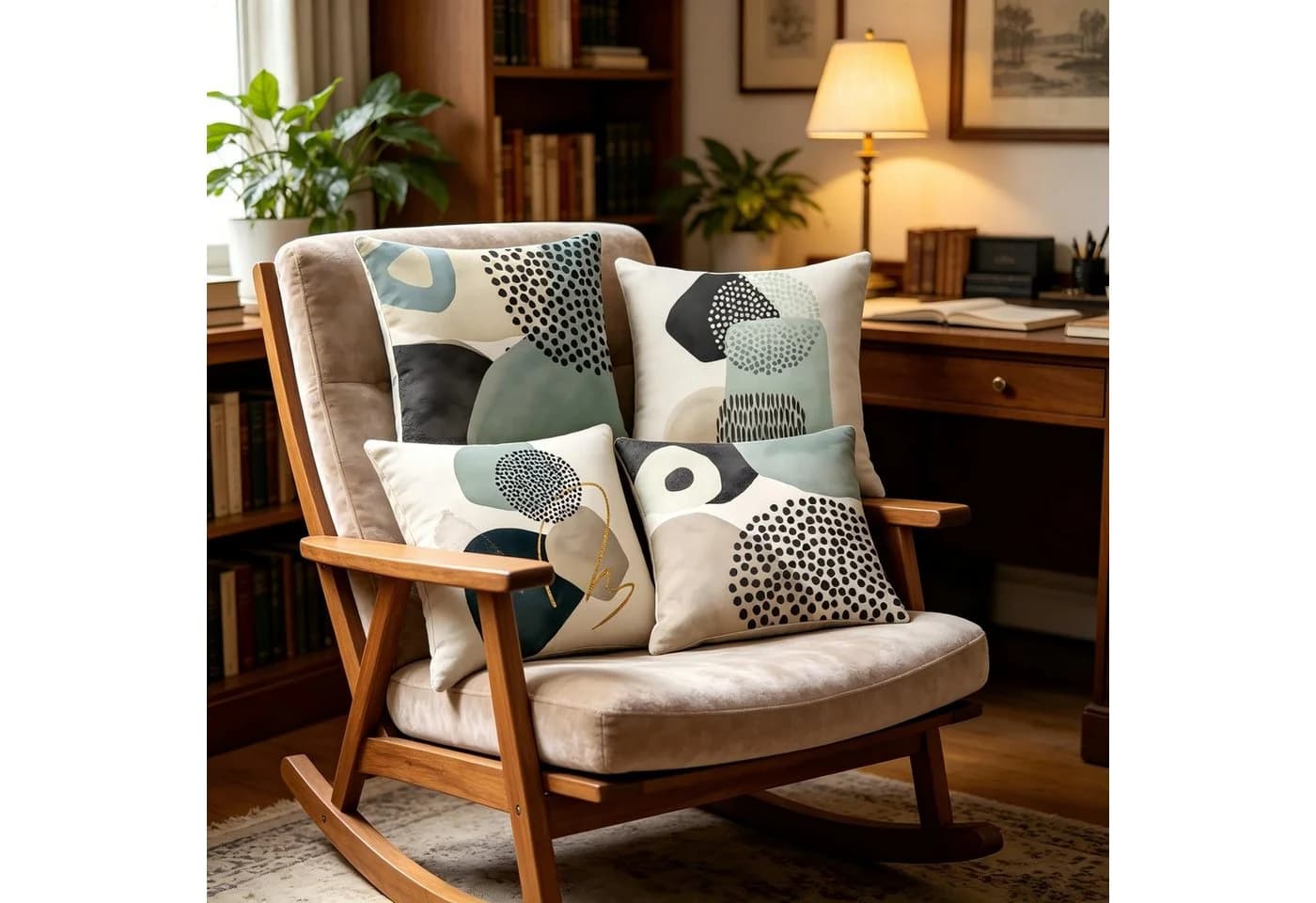 Diwzbyn Kissenbezüge 4er Set Boho Design Grün - Bild 3