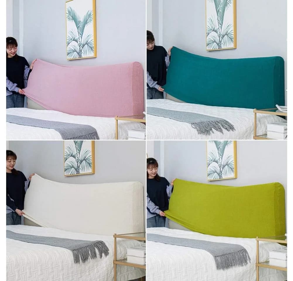 Zyronn Betthusse Kopfteil Schonbezug Grau Polyester