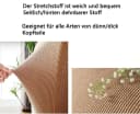 Zyronn Betthusse Kopfteil Schonbezug Grau Polyester Bild 3
