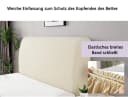 Zyronn Betthusse Kopfteil Schonbezug Grau Polyester Bild 4