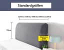 Zyronn Betthusse Kopfteil Schonbezug Grau Polyester Bild 5