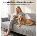 Zyronn Sofaschoner Grau Rutschfest Eisseidenstoff Bild 3