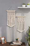 Agger Makramee Wandbehang 2er Set Boho Chic Elfenbein Bild 1