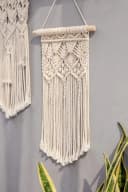 Agger Makramee Wandbehang 2er Set Boho Chic Elfenbein Bild 3
