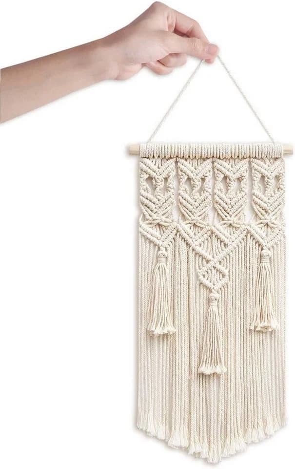 Agger Makramee Wandbehang 2er Set Boho Chic Elfenbein - Bild 5