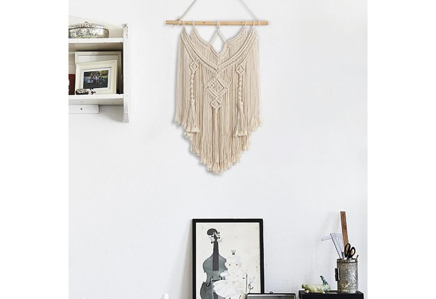 Agger Makramee Wandbehang Cremeweiß Boho Deko - Bild 4