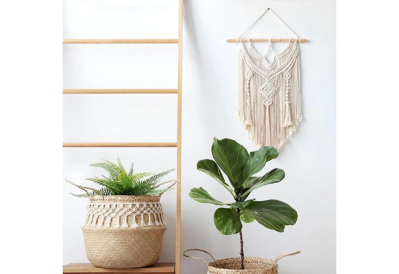 Agger Makramee Wandbehang Cremeweiß Boho Deko - Bild 5