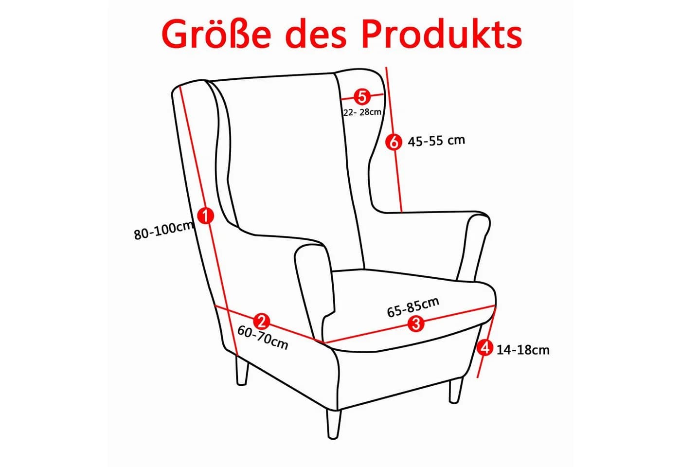 Zyronn Sesselhülle 2-Teilig Elastisch Polyester Jacquard