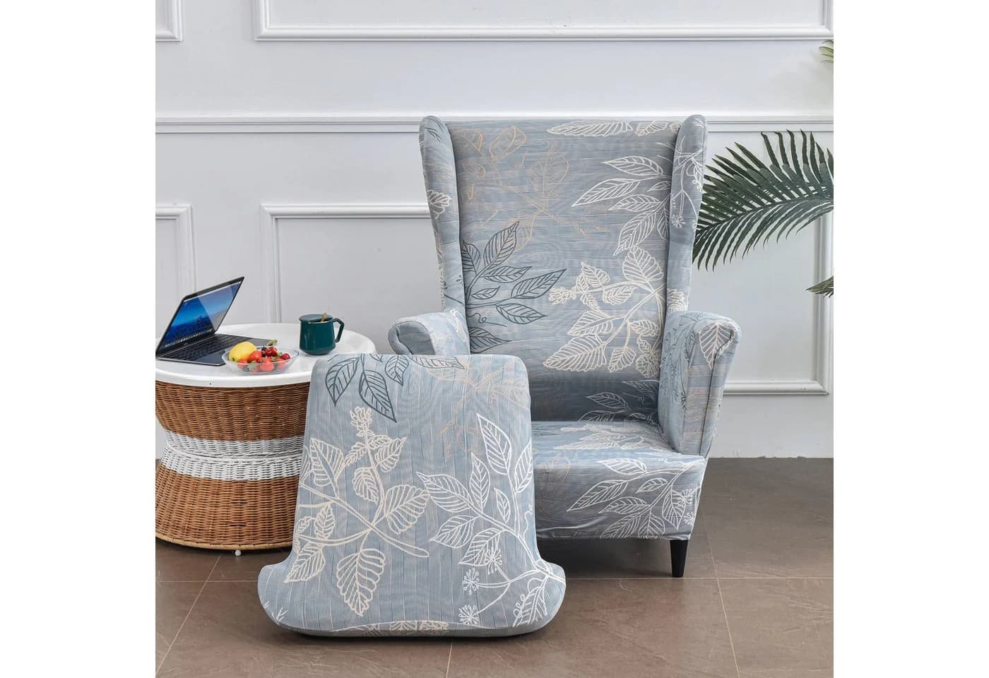 Zyronn Sesselhülle 2-Teilig Elastisch Polyester Jacquard - Bild 5