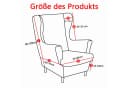 Zyronn Sesselhusse 2-Teilig Ohrensessel Überzug Elastisch Bild 1