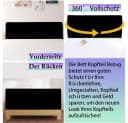 Zyronn Kopfteilbezug Schwarz Dehnbar Universell Bild 1