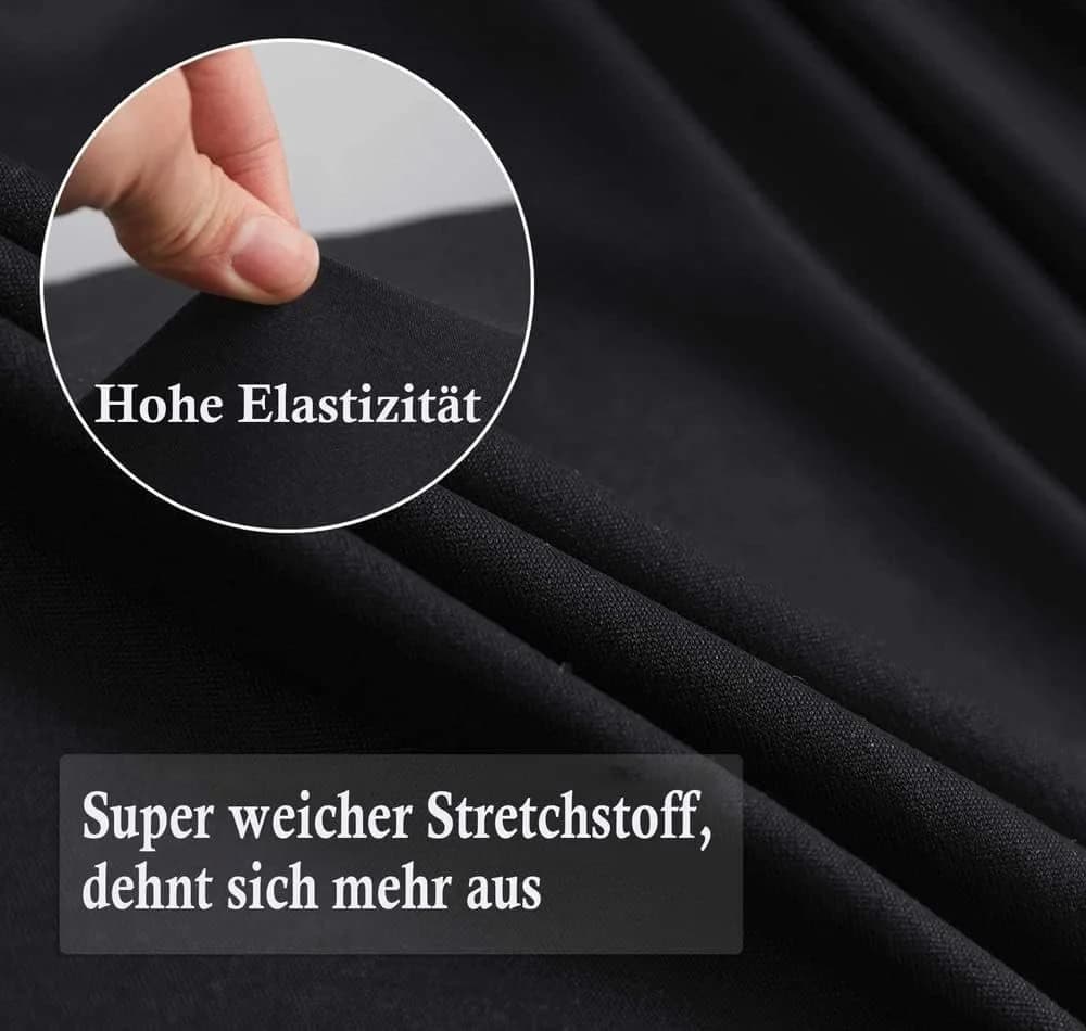 Zyronn Kopfteilbezug Schwarz Dehnbar Universell - Bild 4