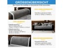 Diwzbyn Sofaschoner Hellgrau Rutschfest Chenille Bild 4
