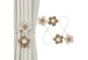 Agger Raffhalter Blumen-Vorhanghalter 2er-Set Beige/Braun Boho-Stil Bild 2