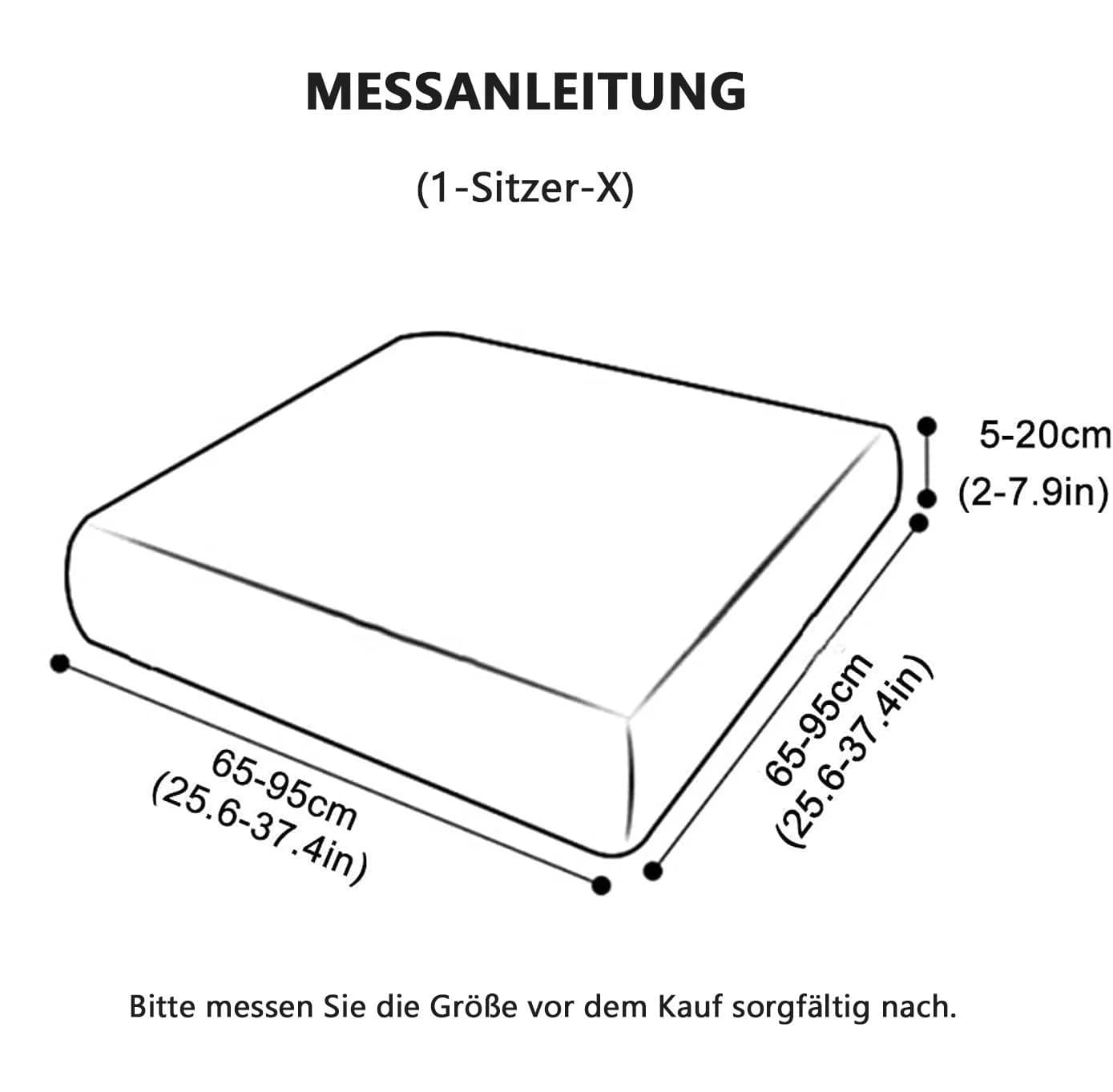 Zyronn Sofahusse Grau Elastischer Sofaüberzug Rutschfest Polyester