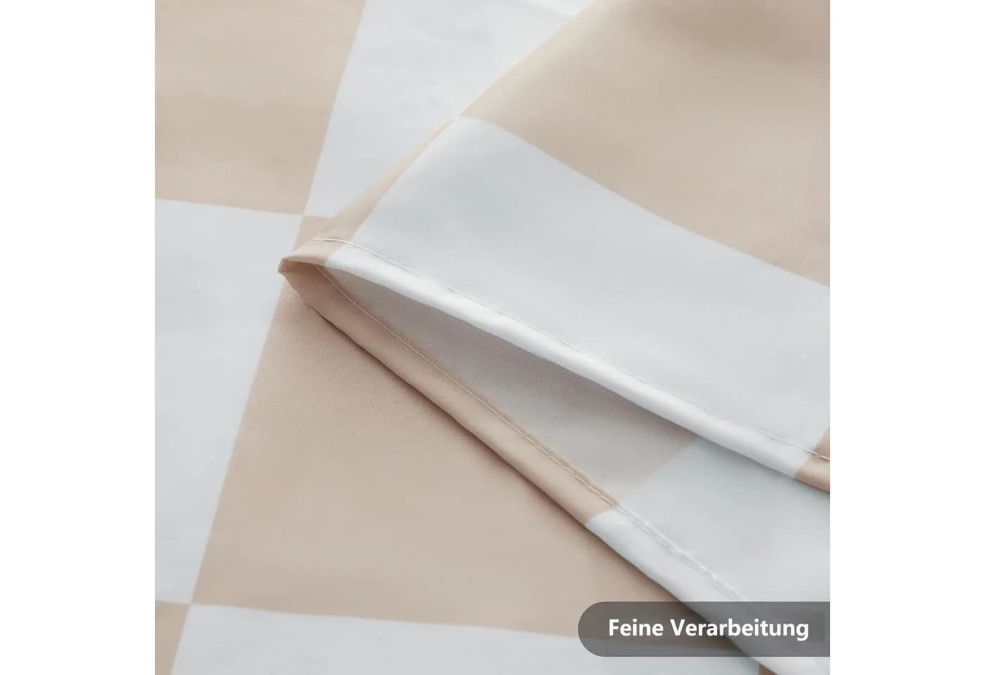 Zyronn Duschvorhang Karo Retro Polyester 180x180 cm - Bild 5
