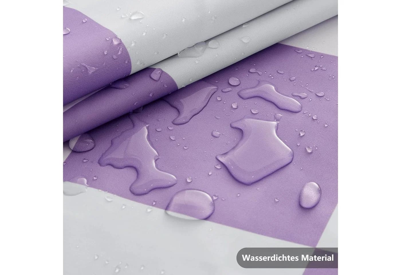 Zyronn Duschvorhang Karierter Retro-Schachbrettmuster Violett - Bild 3