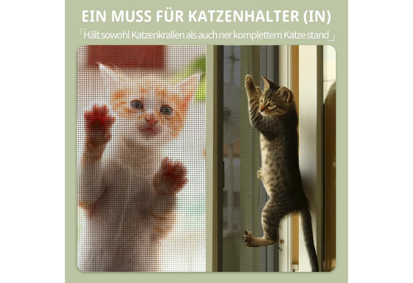 Srvillg Selbstklebendes Moskitonetz Katzenschutz Insektenschutz Weiß