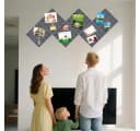 Diwzbyn Pinnwand 12 Stück Selbstklebend Filz Memoboard Blau Bild 1