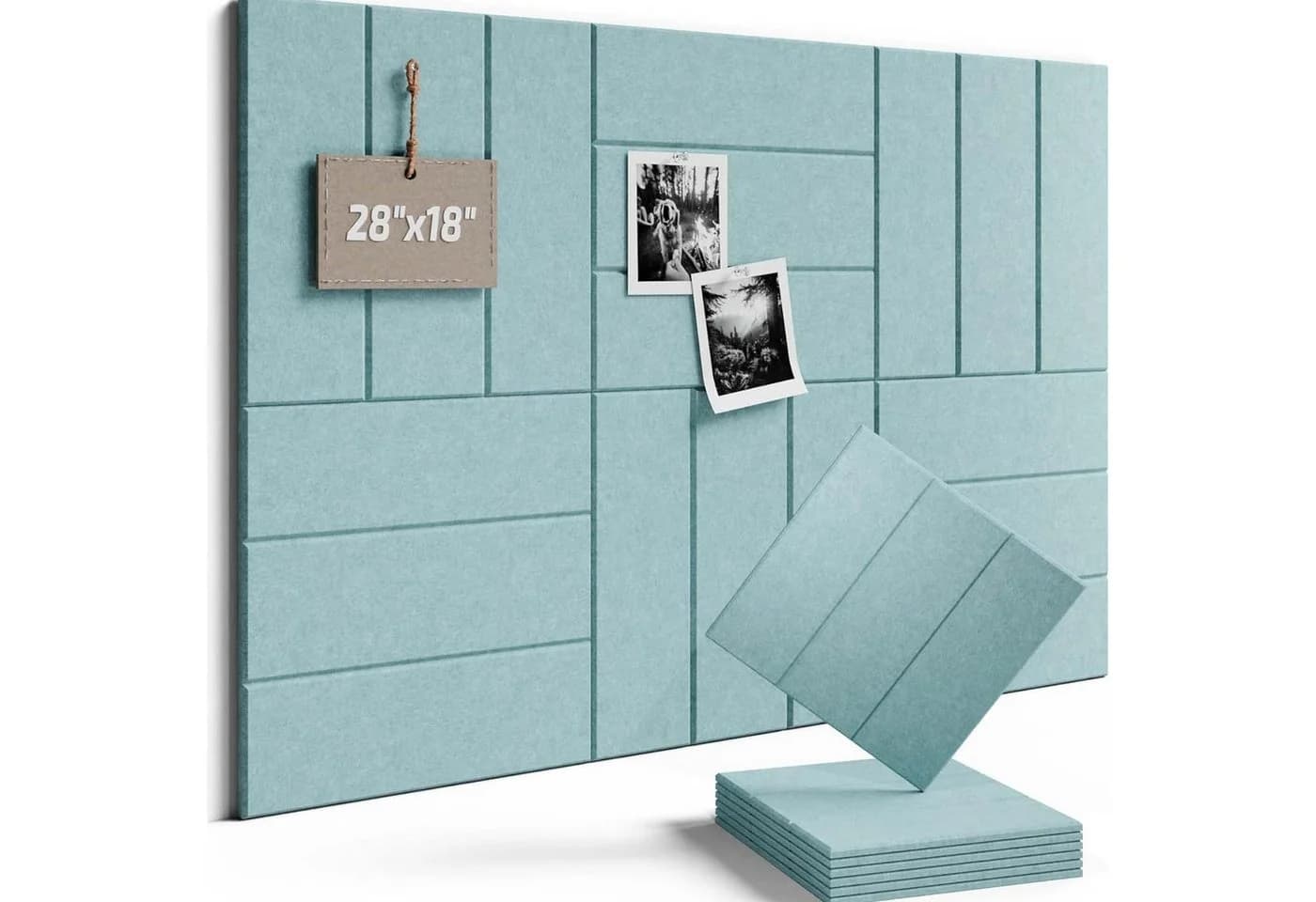 Diwzbyn Pinnwand 12 Stück Selbstklebend Filz Memoboard Blau - Bild 2