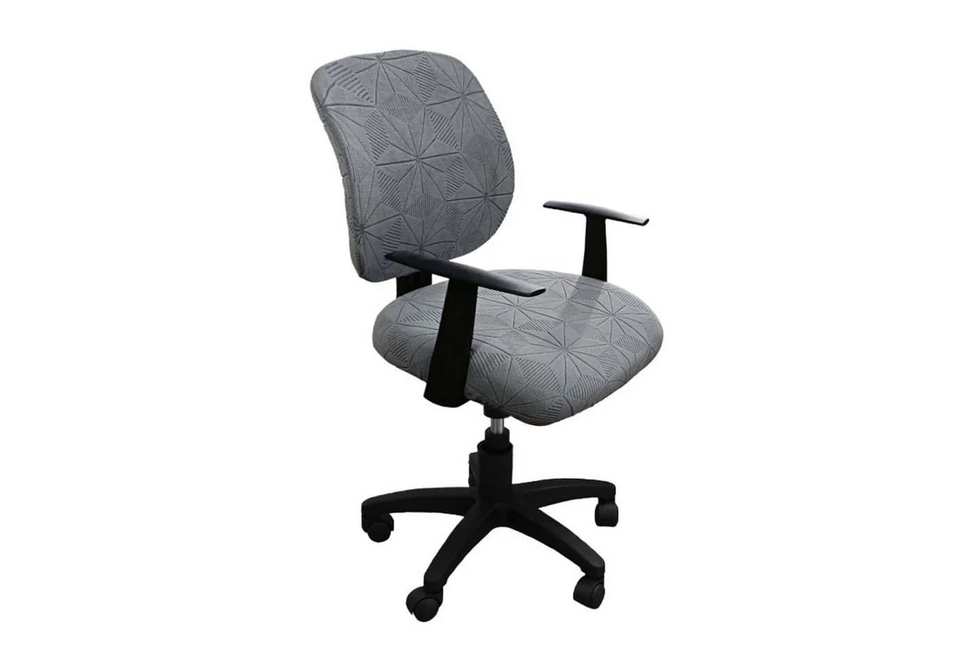 Diwzbyn Bürostuhlhusse Bezug grau Samt - Bild 2