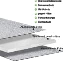 Bwecuy Sonnenschutz-Fensterfolie mit Saugnapf Silber/Weiß Bild 4