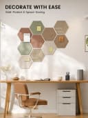 Agger Filz-Pinnwand-Set 10-tlg. Sechseckig Beige Bild 4