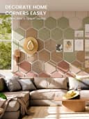 Agger Filz-Pinnwand-Set 10-tlg. Sechseckig Beige Bild 5