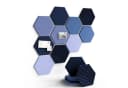 Agger Filz-Pinnwand-Set 10-tlg. Sechseckig Blau mit Klebestreifen Bild 2