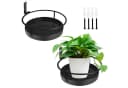 Agger Pflanzentreppe Wandmontiertes Pflanzenregal Schwarz Metall 2-teilig Bild 2