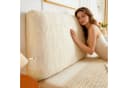 Zyronn Kopfteilbezug Beige Elastisch Waschbar Jacquard-Samt Bild 1