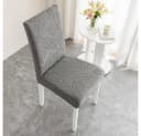 Zyronn Stuhlhusse Stretch Blumenmuster Grau Abnehmbar Bild 1
