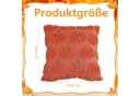 Bomiclss Kissenbezug Herbst Kürbis Kunstfell Rot 45x45 cm 2er-Set Bild 3