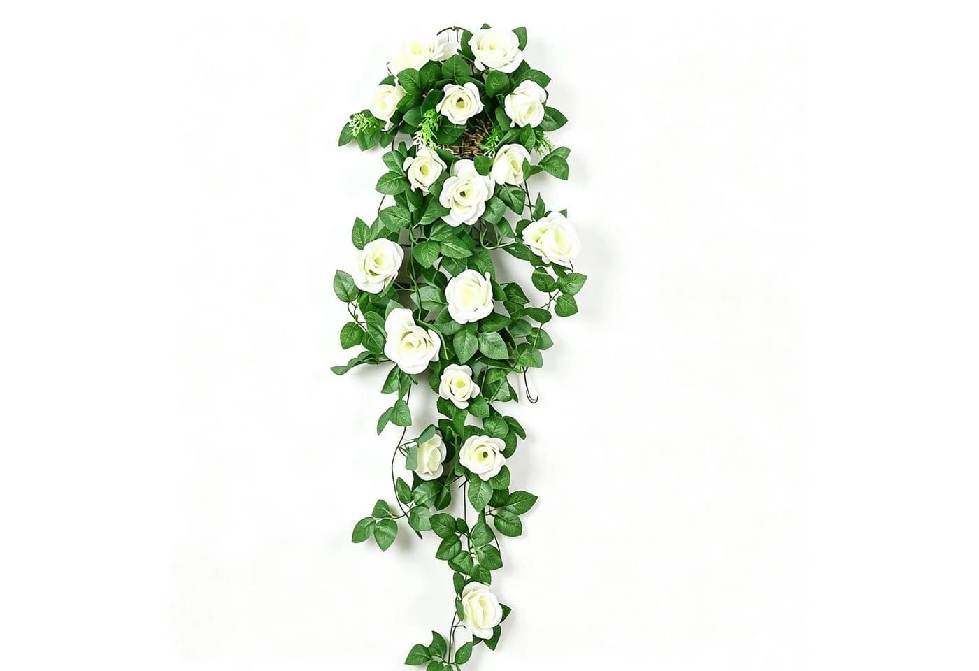 Diwzbyn Kunstblume 2 Stück Rose Hängend 90 cm Rosengirlande Rosa - Bild 2