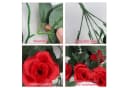 Diwzbyn Kunstblume 2 Stück Rose Hängend 90 cm Rosengirlande Rosa Bild 5