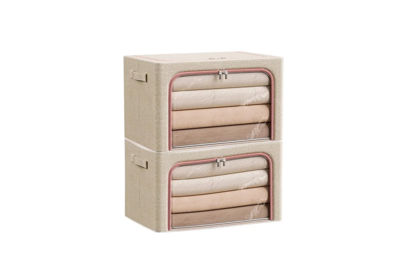 Diwzbyn Aufbewahrungsbox mit Deckel Leinen Beige 22L - Bild 2
