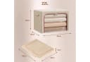 Diwzbyn Aufbewahrungsbox mit Deckel Leinen Beige 22L Bild 5