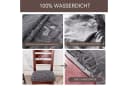 Zyronn Stuhlhusse Blumenmuster Schwarz 2er-Set Dehnbar Wasserdicht Bild 3
