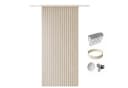 Zyronn Duschvorhang Magnet Leinenoptik Wasserabweisend Beige Bild 2