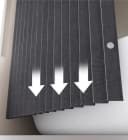 Zyronn Duschvorhang Grau Magnet Wasserabweisend Leinenoptik Bild 5
