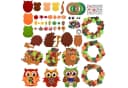 Bomiclss Hängedekoration Bastelset Herbst DIY Eulen Igel Kranz Bunt Bild 2