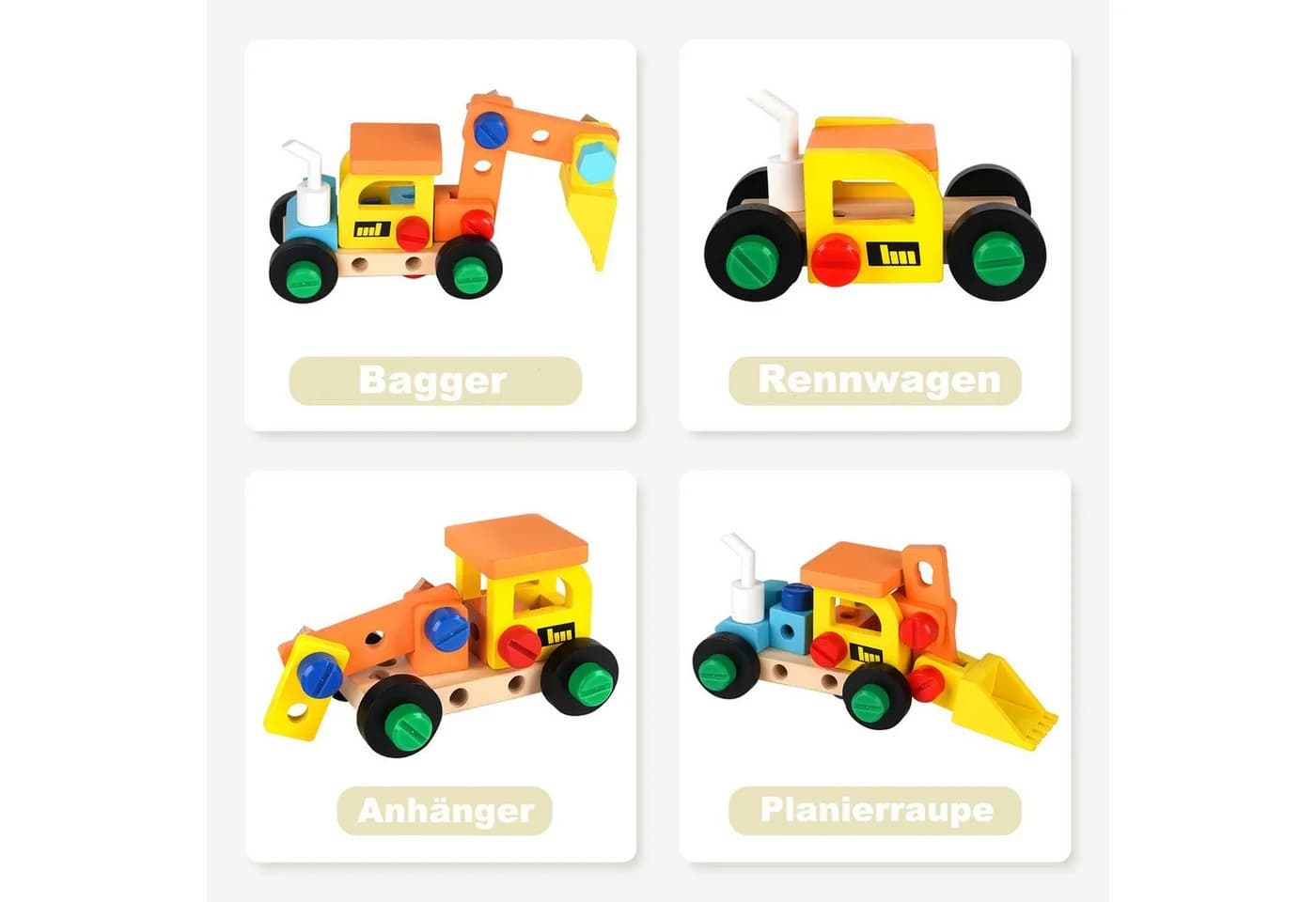 Flintry Kinder-Werkzeug-Set aus Holz – Werkzeugkasten Spielzeug Lernspielzeug - Bild 4