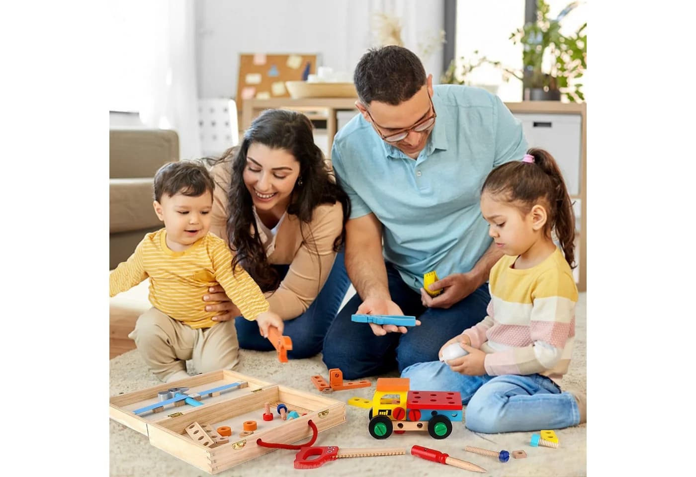Flintry Kinder-Werkzeug-Set aus Holz – Werkzeugkasten Spielzeug Lernspielzeug - Bild 5