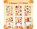 Sorvyzxn Fenstersticker Herbst 6 Bögen Statische Aufkleber Bild 1