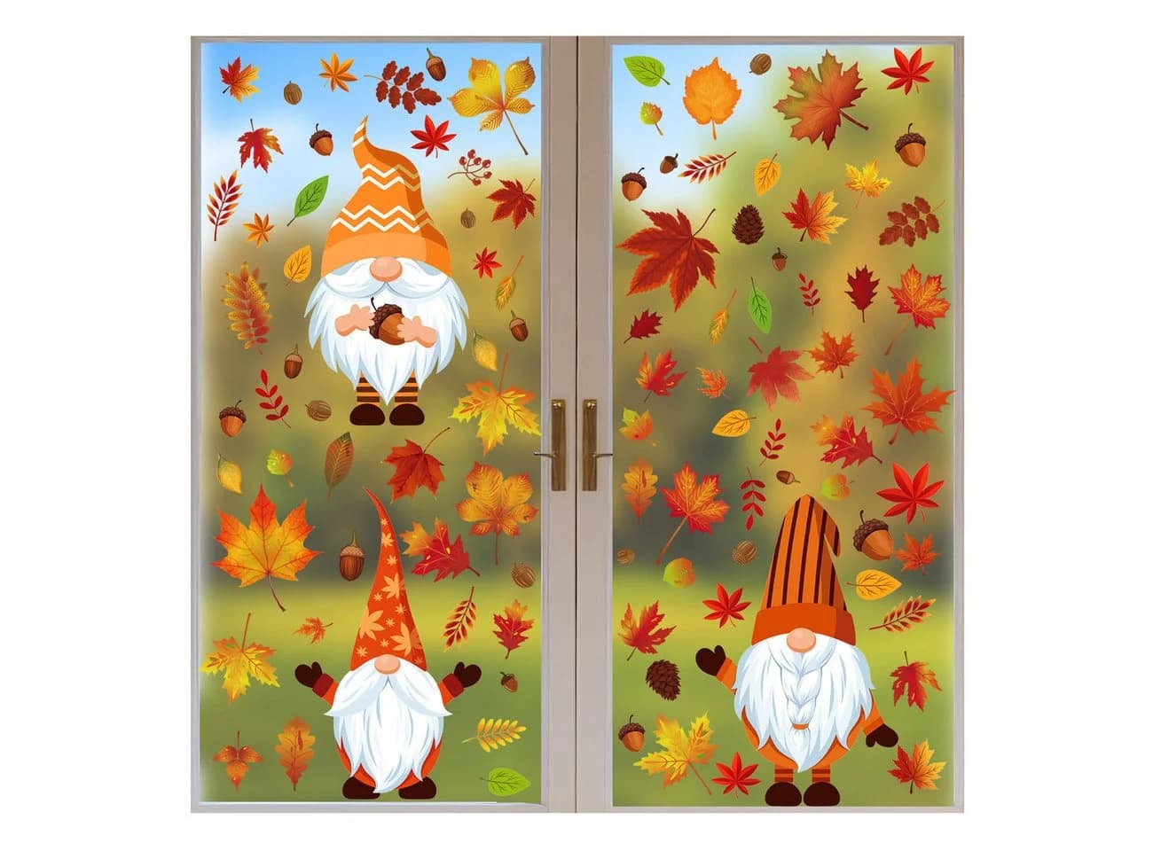Sorvyzxn Fenstersticker Herbst 6 Bögen Statische Aufkleber - Bild 2